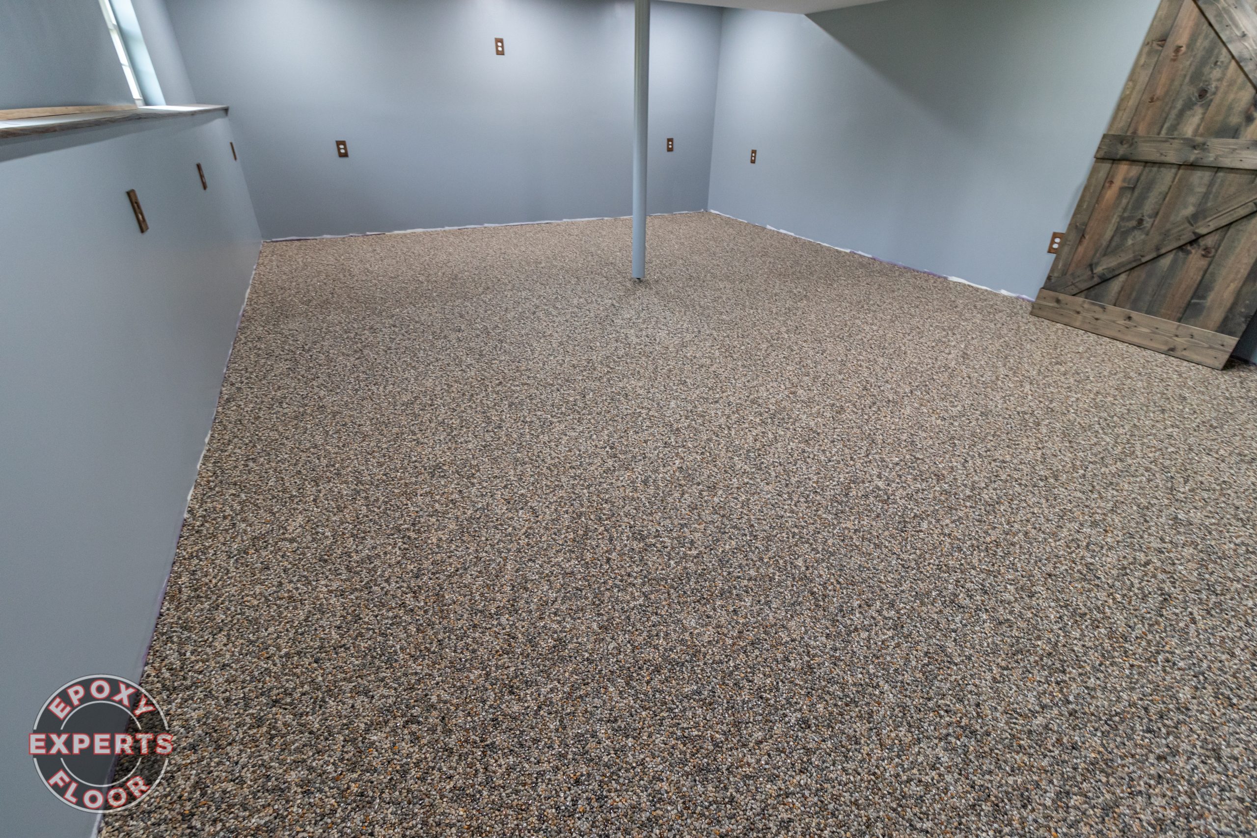 Epoxy flooring in basement by the Epoxy Floor Experts