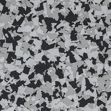 Epoxy floor experts flake blend domino