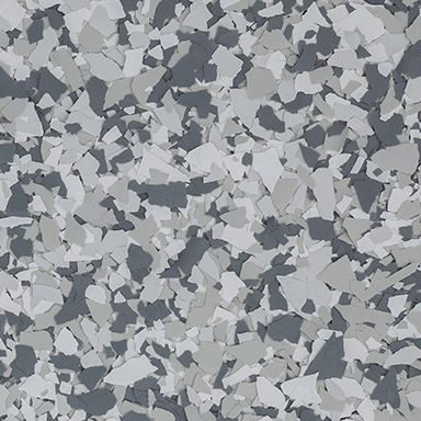 Epoxy floor experts flake blend gravel
