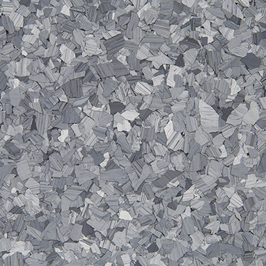 Epoxy floor experts marble flake blend in basalt stone.