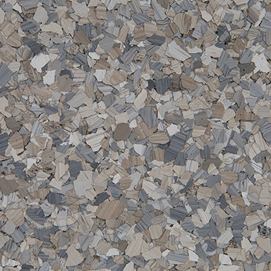 Epoxy floor experts marble flake blend in dolerite stone.